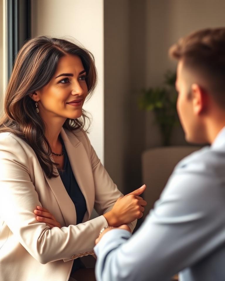 An advisor listening attentively to a client.